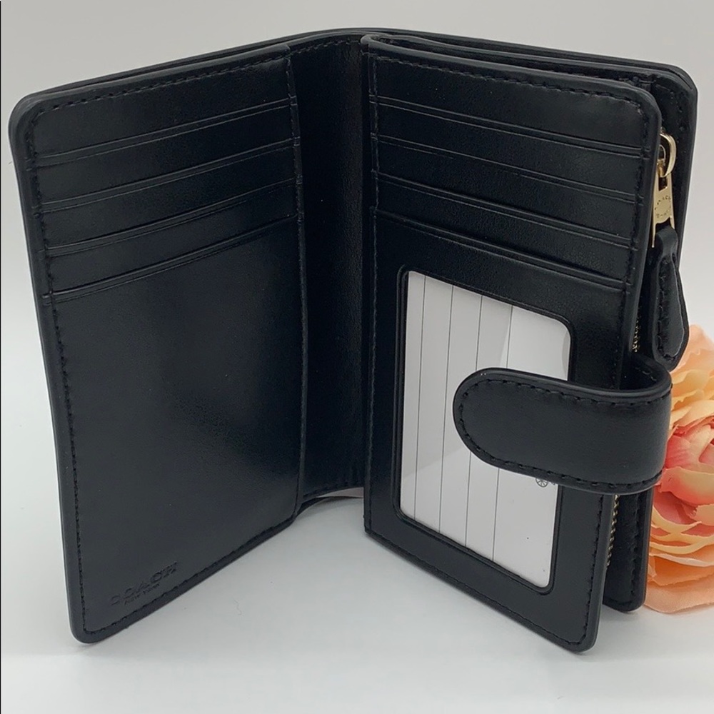 COACH Medium Corner Zip Wallet In Signature Canvas - Picture 6 of 10